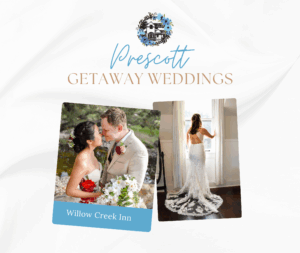 Wedding photo locations two acres garden Willow Creek Inn Prescott AZ